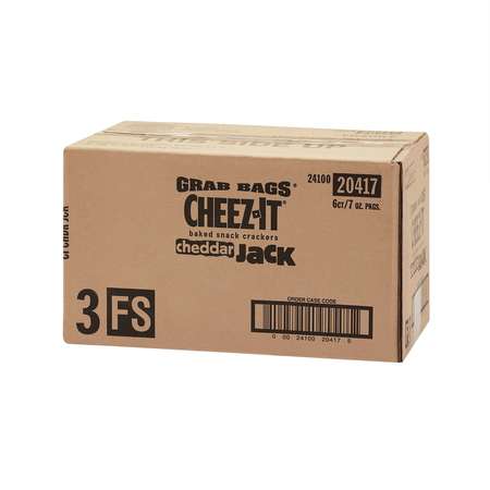 CHEEZ-IT Cheez-It Grab Bag Reclosable Cheddar Jack Crackers 7 oz. Bag, PK6 2410020417